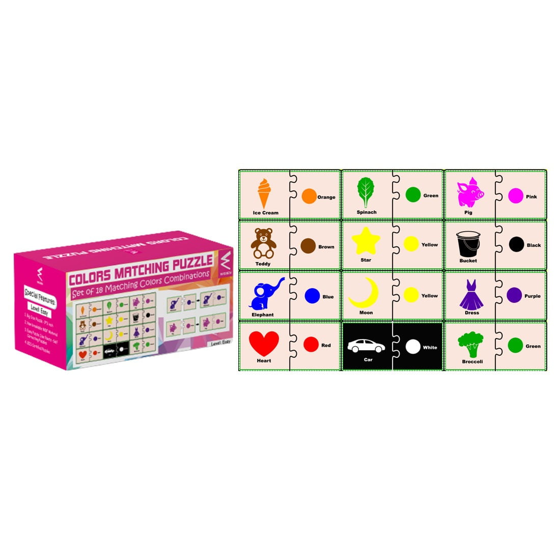 Colour Matching Puzzle-Easy Level - EKW0155