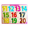 Numbers 11-20 Peg Board Puzzle with counting inside tray - EKW0157