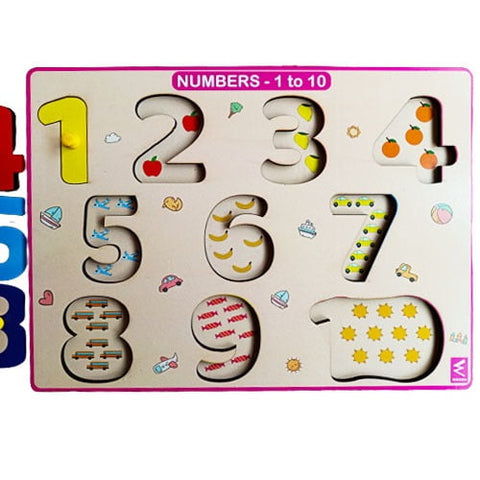 Wissen Number Learning Peg Board Puzzle 1-10 - EKW0158