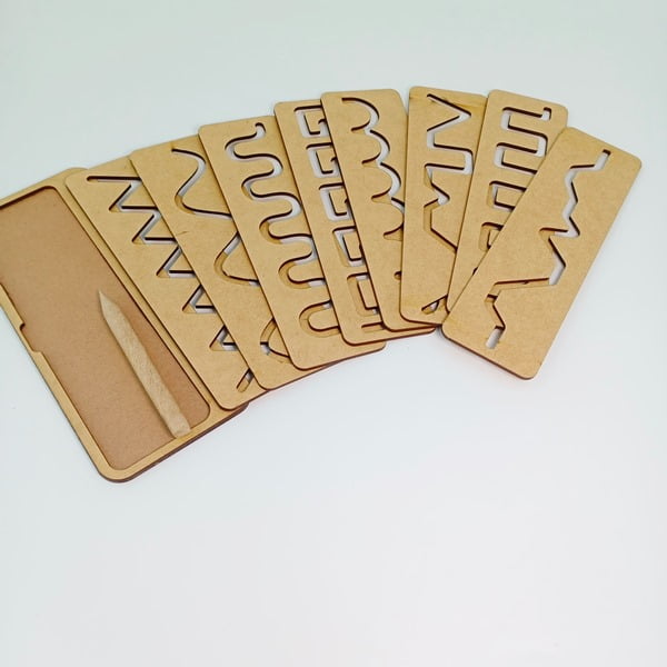 Wooden Cognitive Tracing Board Pattern 1 - EKW0181