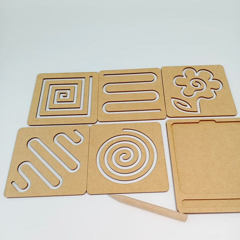 Wooden Cognitive Tracing Board Pattern 2 - EKW0182