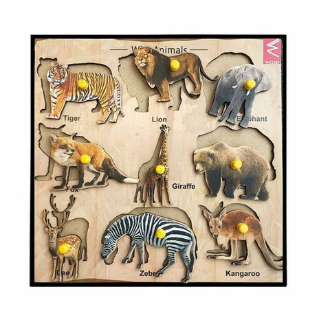 Extrokids Wild animals learning puzzle board - EKW0187