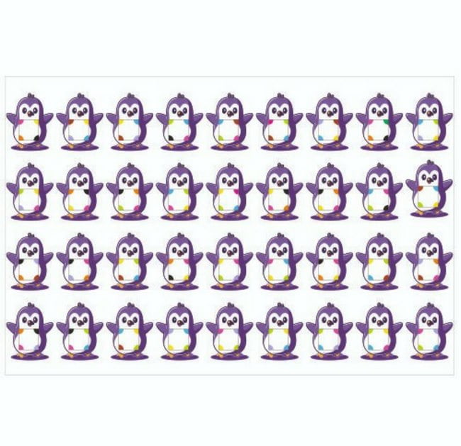 Extrokids penguin colour fraction match game - EKW0199