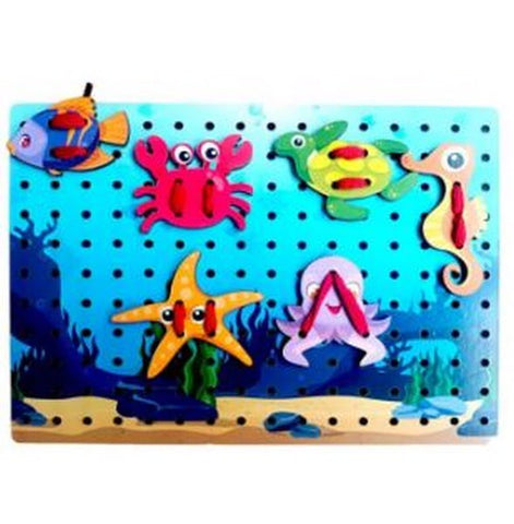 SEWING ANIMALS IN POND LACING - EKW0204