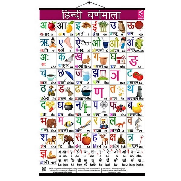 Wall Charts Small 37x50 Hindi - EKW0226