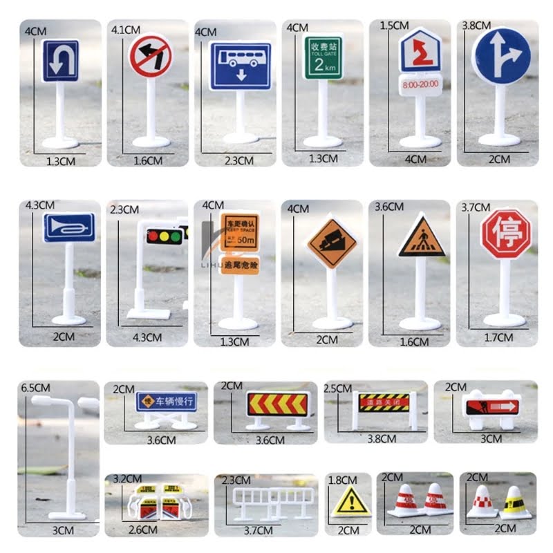 Signaler Sign Signal Signs - Miniatures - White Color - EKT1122 – Extrokids