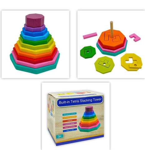 Extrokids built in tetris stacking tower - EKT1973