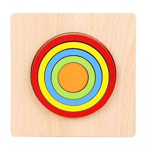Wooden Rainbow Toy - Open Ended Toy - Hexagon Shape With Tray - EKT1159