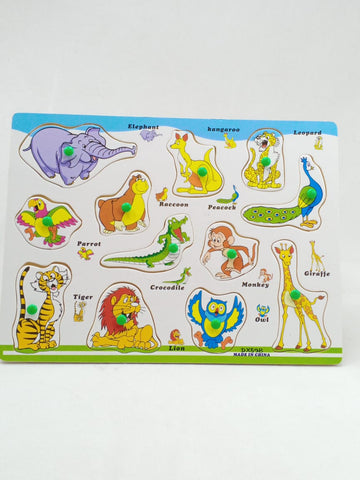 Wooden Peg Boards - Wild Animals - Elephant - EKT0050