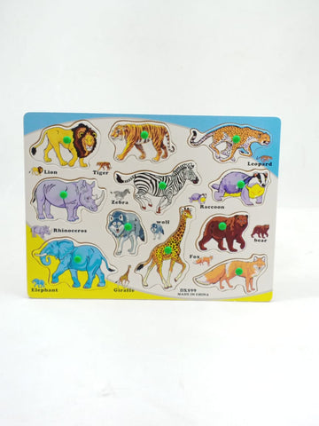 Wooden Peg Boards - Wild Animals - Lion - EKT0048