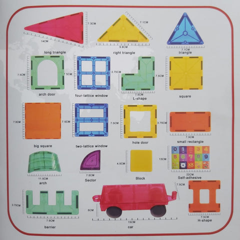 Magnetic Building Blocks - Magnatiles - 82 Pcs - EKT1265
