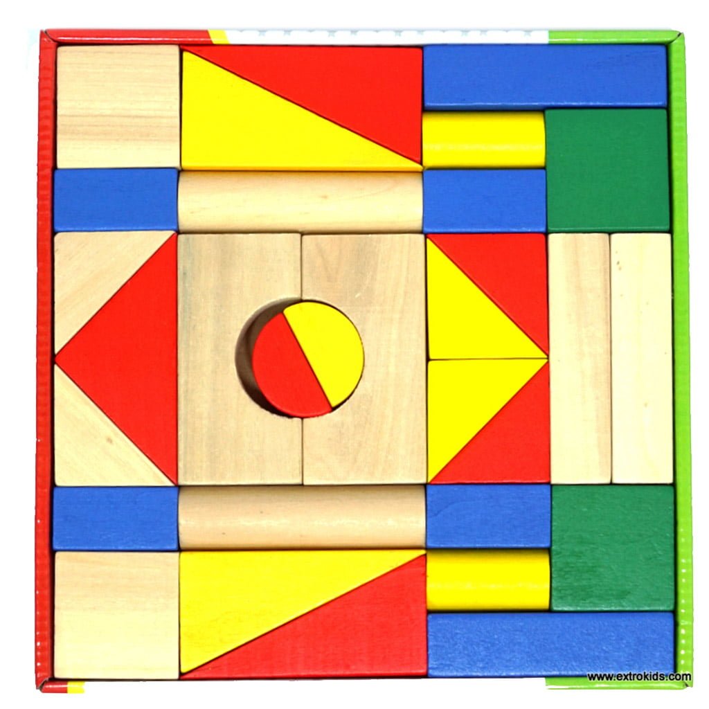 Wooden Building Blocks - 31 Pcs - EKT0004 – Extrokids