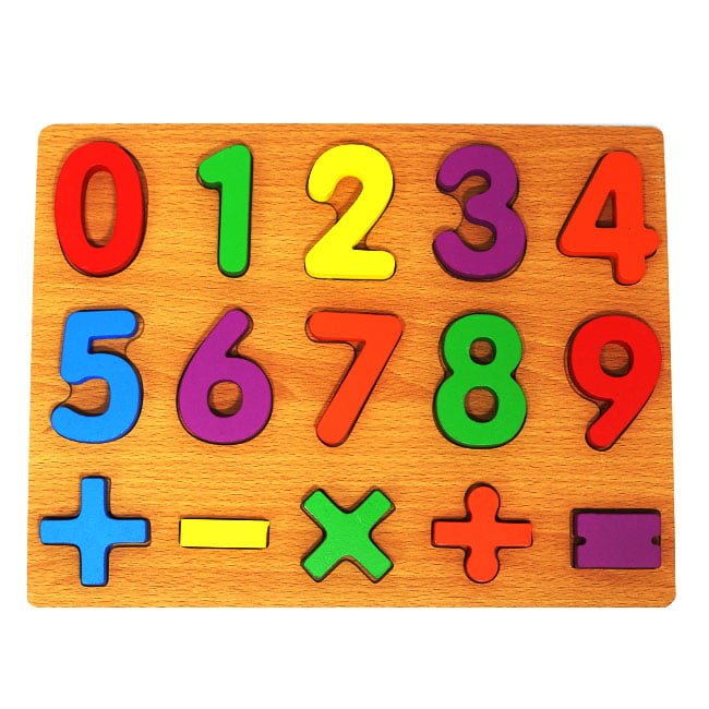 Numbers Boards Wooden Chunky Numbers Board with Signs - 0 - 20 - EKT0300 – Extrokids