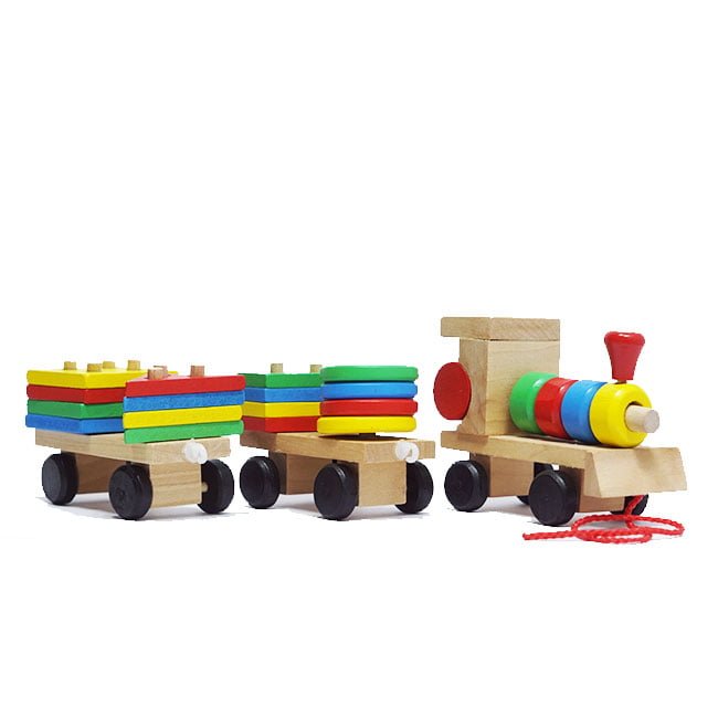 Wooden Shape Sorter Train – Interactive Toy for Early Learning