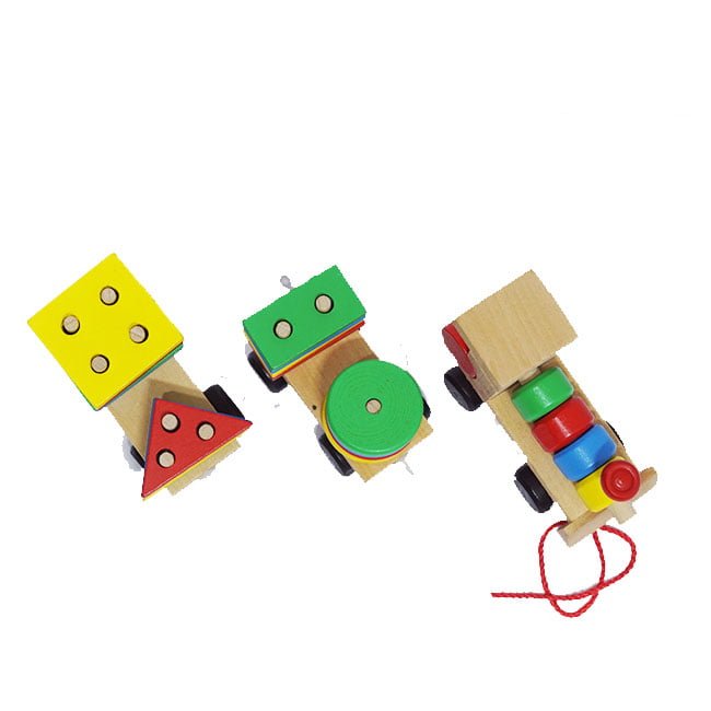 Wooden Shape Sorter Train – Interactive Toy for Early Learning