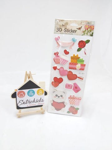 3D Stickers - RED ROSE - EKC0856