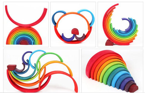 Rainbow Stackers - 12 Pcs - EKT1487