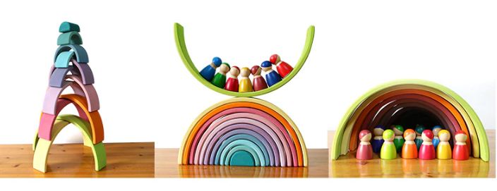 Rainbow Stackers - 12 Pcs - EKT1487