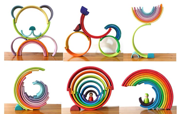 Rainbow Stackers - 12 Pcs - EKT1487