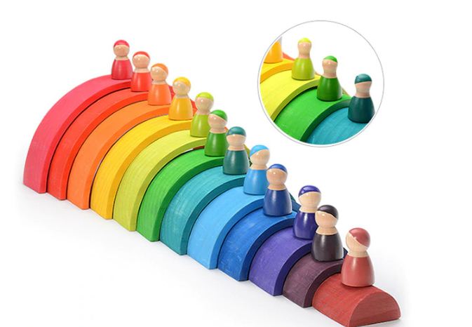 Rainbow Stackers - 12 Pcs - EKT1487