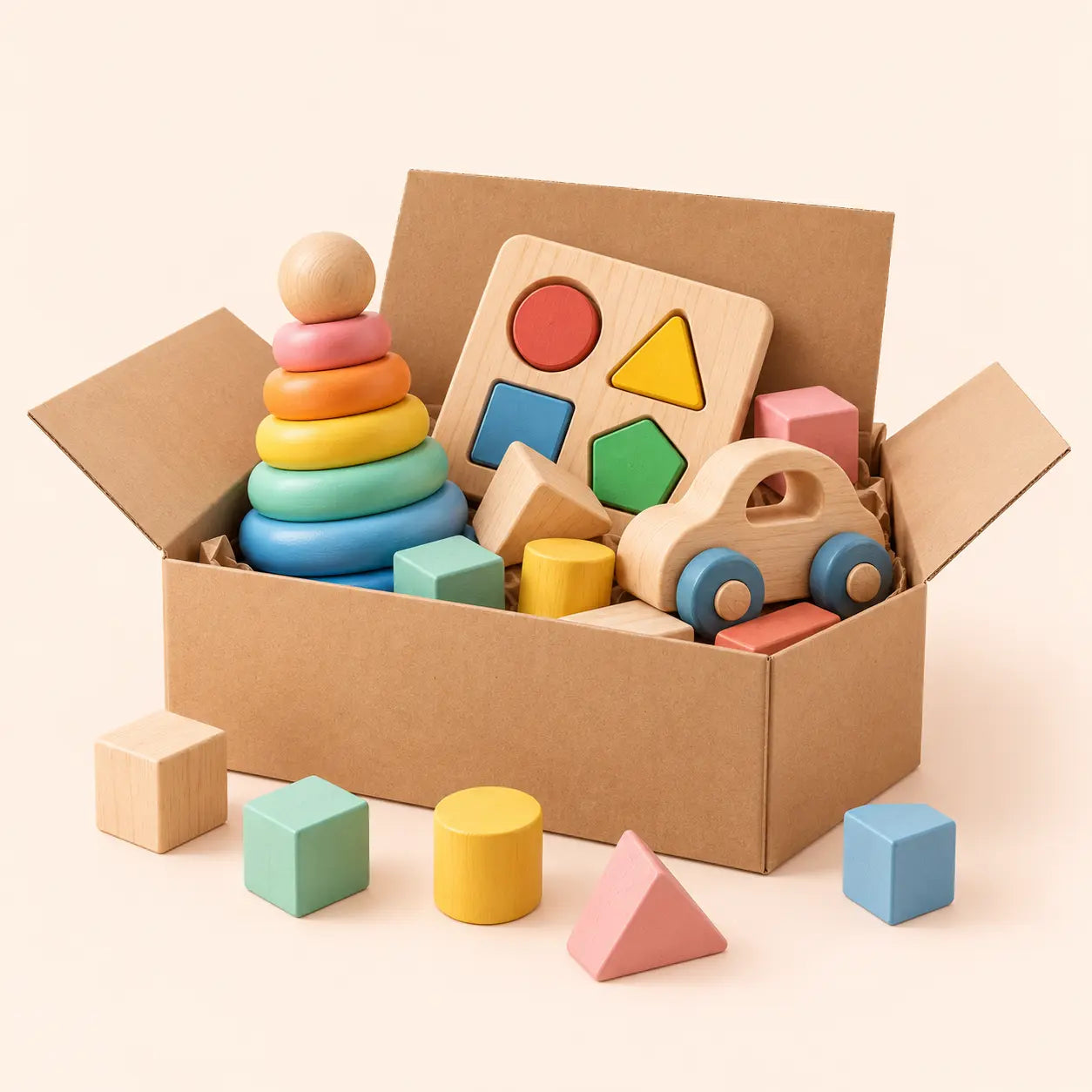 Illustration of a toy box; choose products from each bundle’s eligible range.